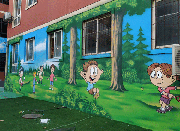 幼兒園墻噴繪如何做？